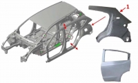 Схема заднього крила Honda M-NV (2020-2024)