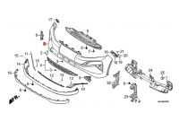 Схема переднього бамперу Honda M-NV (2020-2024)
