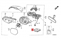 Схема бокового дзеркала Honda M-NV (повна комплектація, 2020-2024)