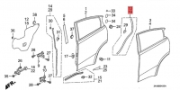 Схема задніх дверей Honda M-NV (2020-2024)